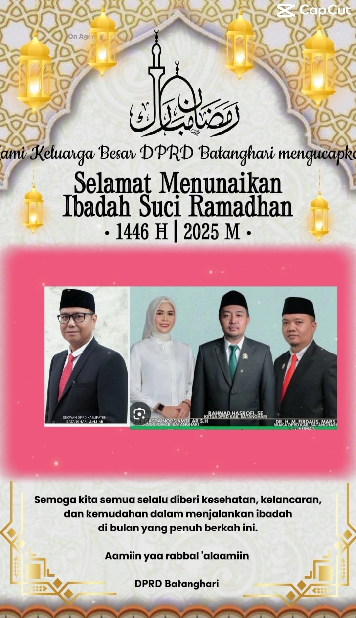 KELUARGA BESAR DPRD KABUPATEN BATANGHARI Mengucapkan