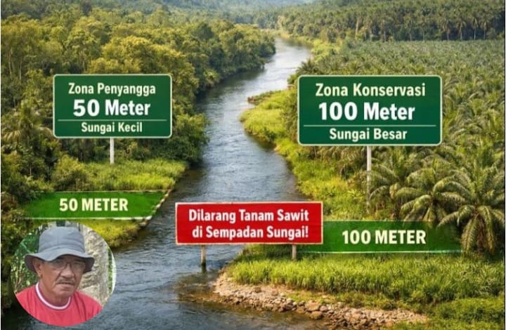 Sempadan Sungai Tergerus Ekspansi Sawit di Jambi