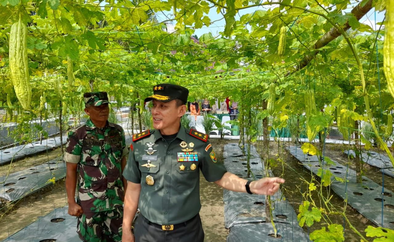 Pangdam II/Sriwijaya Mayjen TNI Ujang Darwis Apresiasi Taman Urban Farming Kodim 0415/Jambi
