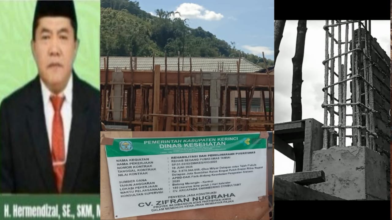 Proyek Puskesmas Tamiai Dinilai Gagal Kontruksi, Kadis Kesehatan Hermendizar Disorot