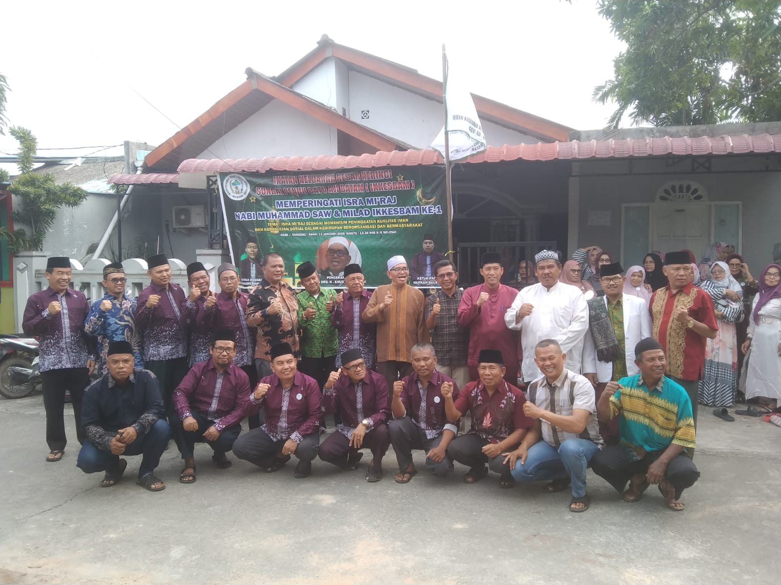 Warga Kerinci Sungai Penuh di Batu Aji Batam Peringati Isra Mi’raj Nabi Muhammad SAW dan Milad ke-1 IKKESBAM