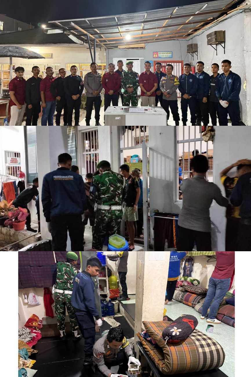 Pastikan Rutan Bersih dan Aman, Rutan Sungai Penuh Laksanakan Razia Gabungan Bersama APH