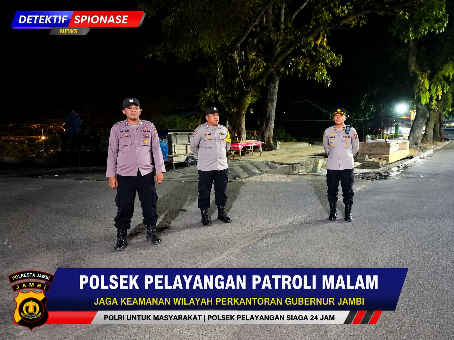 Patroli Gabungan Polresta dan Polda Jambi, Sejumlah Polsek Siaga hingga Dini Hari
